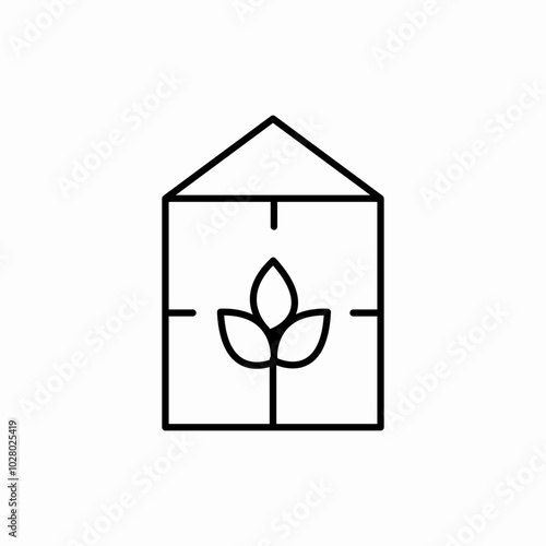green house icon sign vector