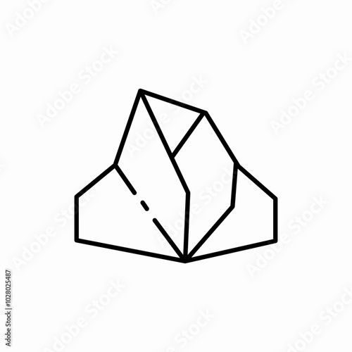 interesting stone icon sign vector