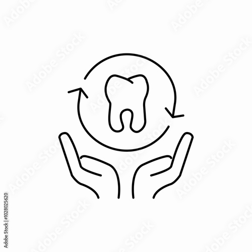 oral health icon sign vector