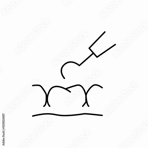 tooth cleaning icon sign vector