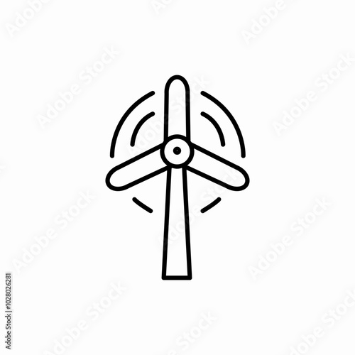 wind energy icon sign vector