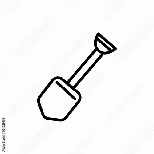 gardening shovel icon sign vector