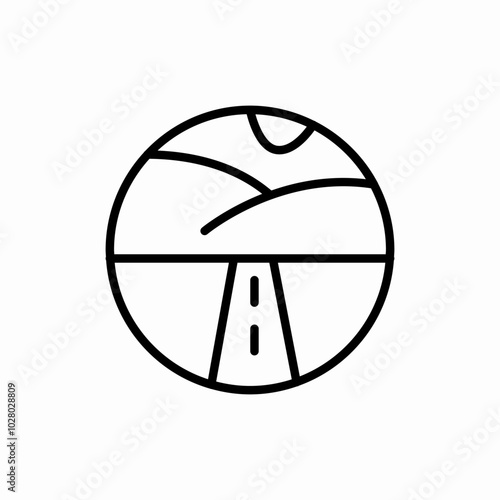 road way icon sign vector