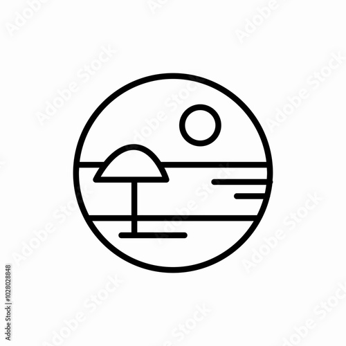 sea and sun icon sign vector