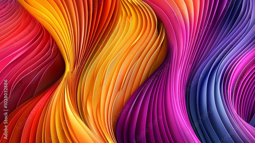 Naklejka premium Colorful abstract wavy lines forming an abstract background