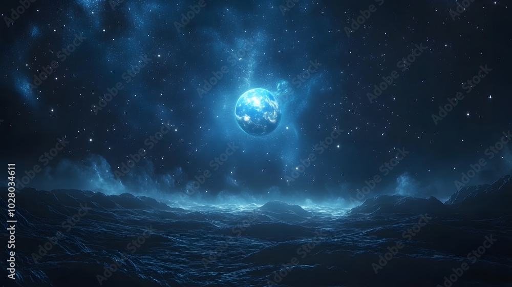 sky with moon and stars sky with moon and stars