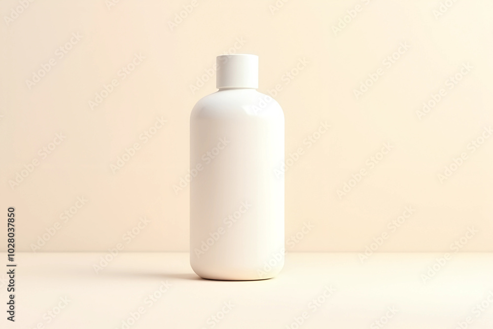 White plastic bottle for lotion, shampoo White plastic bottle for lotion, shampoo