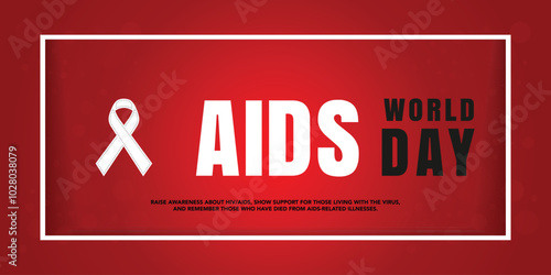 Aids awareness month is observed every year in December, This day brings attention to the growing number of people living long and full lives with HIV and to their health and social needs. Vector art