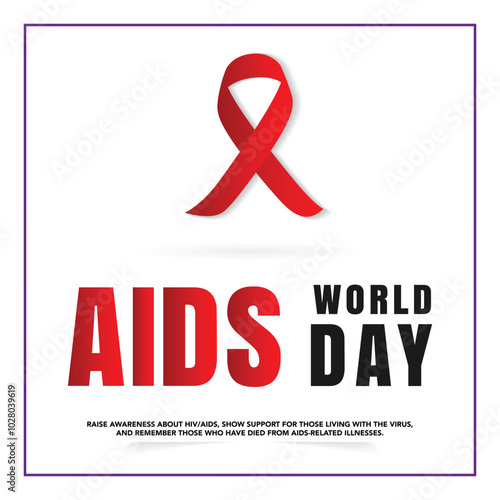 Aids awareness month is observed every year in December, This day brings attention to the growing number of people living long and full lives with HIV and to their health and social needs. Vector art