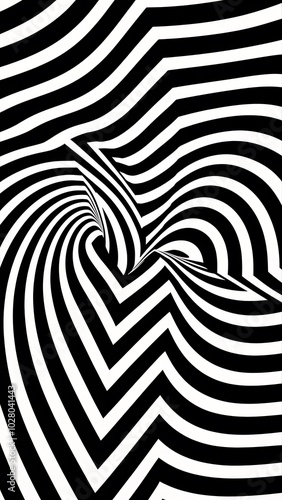 Black and white zigzag pattern