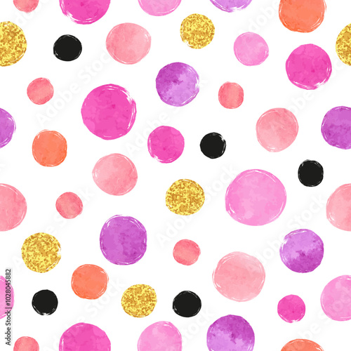 Seamless dots pattern. Vect...