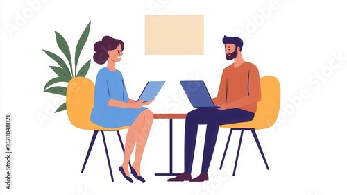 HR conducting a career coaching session with an employee, offering guidance on advancement career coaching, employee growth, HR mentoring