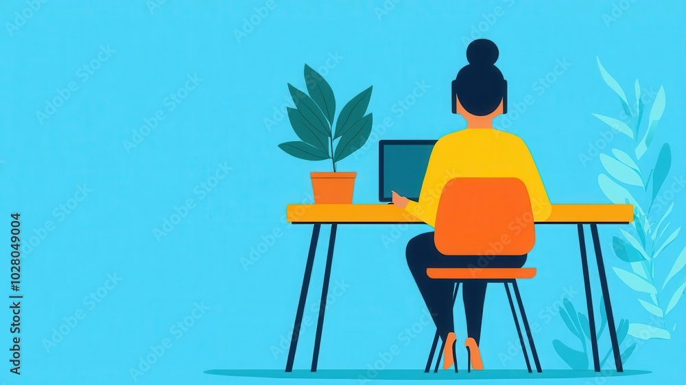Fototapeta premium HR conducting a virtual interview with a candidate via video call, discussing job qualifications virtual interview, remote hiring, HR technology