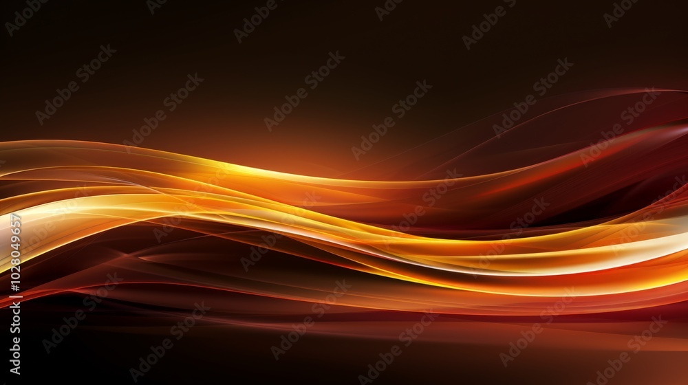 Wallpaper Abstract illustration composed of orange and red waves flowing on black background, ideal for a wallpaper Wallpaper Abstract illustration composed of orange and red waves flowing on black background, ideal for a wallpaper