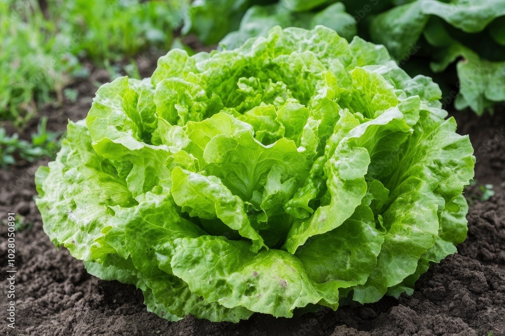 lettuce background - generative ai lettuce background - generative ai