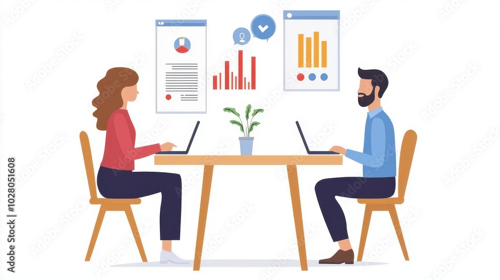 HR team analyzing employee turnover data and exit interview feedback for insights turnover data, exit interview, HR analysis HR team analyzing employee turnover data and exit interview feedback for insights turnover data, exit interview, HR analysis