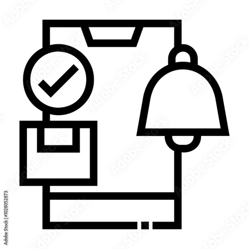 arrival notice Line Icon