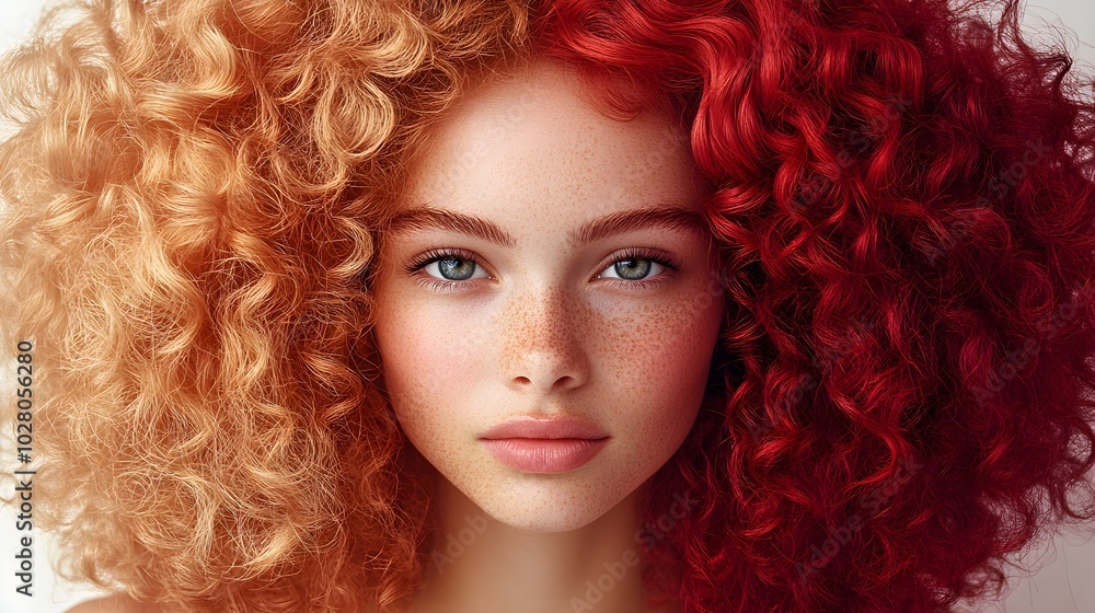 Curly hair gallery with honey application effects, before-and-after shots displaying improved curl formation and texture, Vibrant Colors, Realistic Digital Render Curly hair gallery with honey application effects, before-and-after shots displaying improved curl formation and texture, Vibrant Colors, Realistic Digital Render