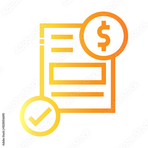 bill of lading  Line Gradient Icon