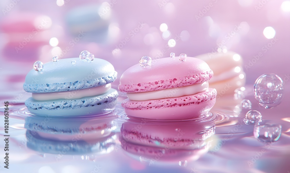 Obraz premium macaron, generation AI 