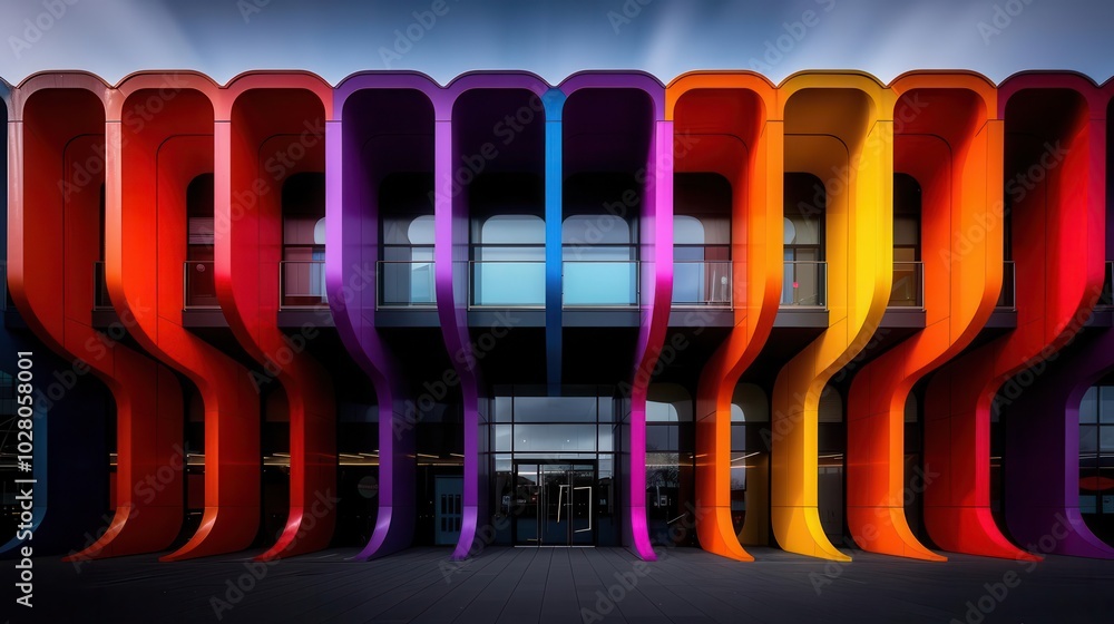 Architectural Design, vibrant colors, modern architecture, wide shot, inviting Architectural Design, vibrant colors, modern architecture, wide shot, inviting