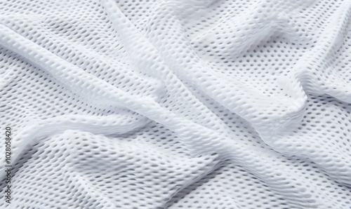 Wallpaper Mural White mesh fabric with an open weave pattern. Concept of breathable textile, texture, and lightness. Torontodigital.ca