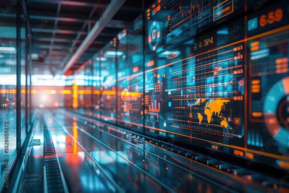 A control center features large screens showcasing vital delivery ...