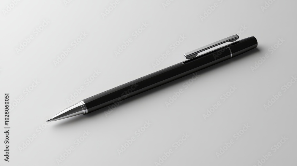 Black Ink Pen Isolated On White Background Black Ink Pen Isolated On White Background