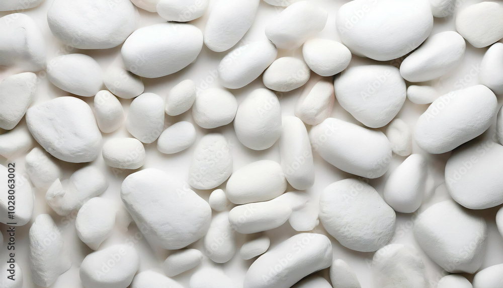 White pebbles as background, top view. Close-up White pebbles as background, top view. Close-up
