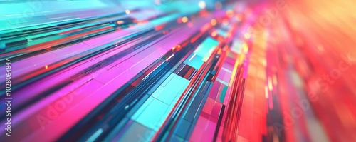 Vibrant abstract background with dynamic lines and colors, creating a sense of movement and energy in a digital space.