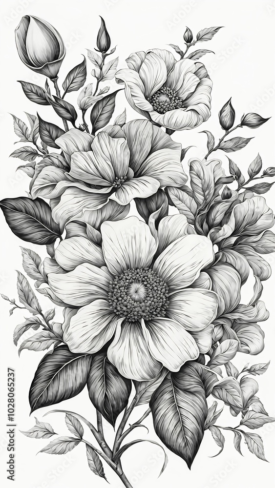 hand drawn flower hand drawn flower