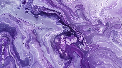 Abstract purple fluid art marble paint texture background