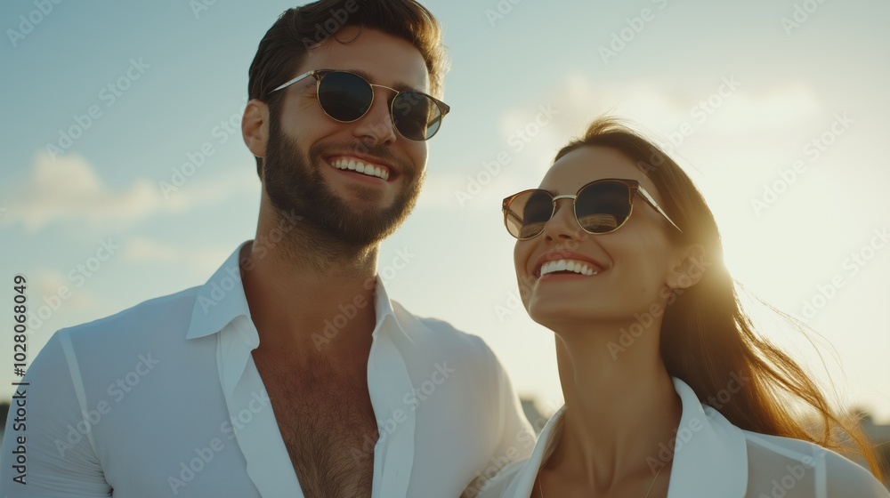 Joyful couple embracing new beginnings: lifestyle and real estate concepts Joyful couple embracing new beginnings: lifestyle and real estate concepts