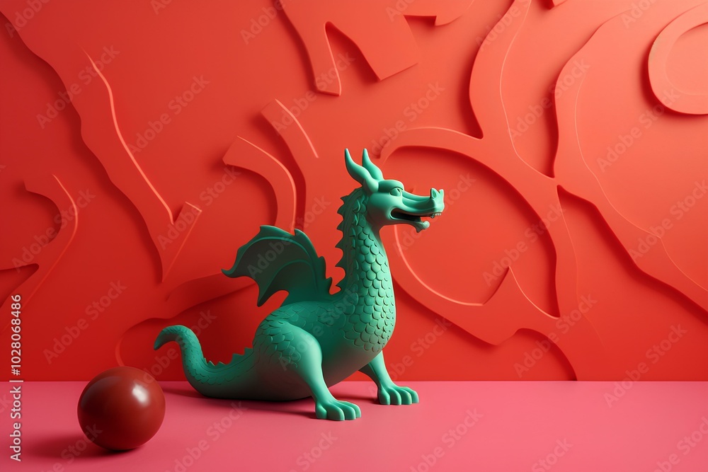 Obraz premium red dragon