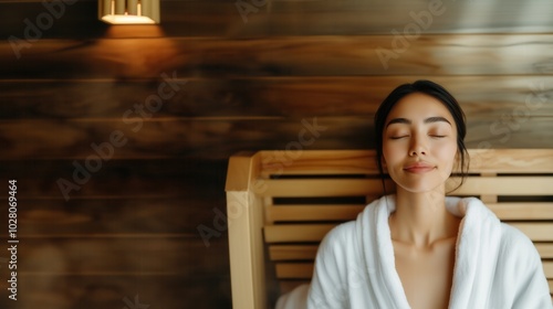 Relaxation and tranquility: asian woman unwinding at spa for wellness concepts