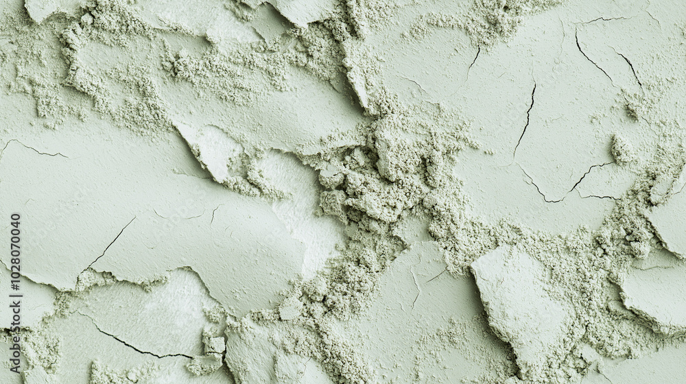Obraz premium a close-up, top-down view of dried lime powder, featuring a pale green hue and fine, powdery surface