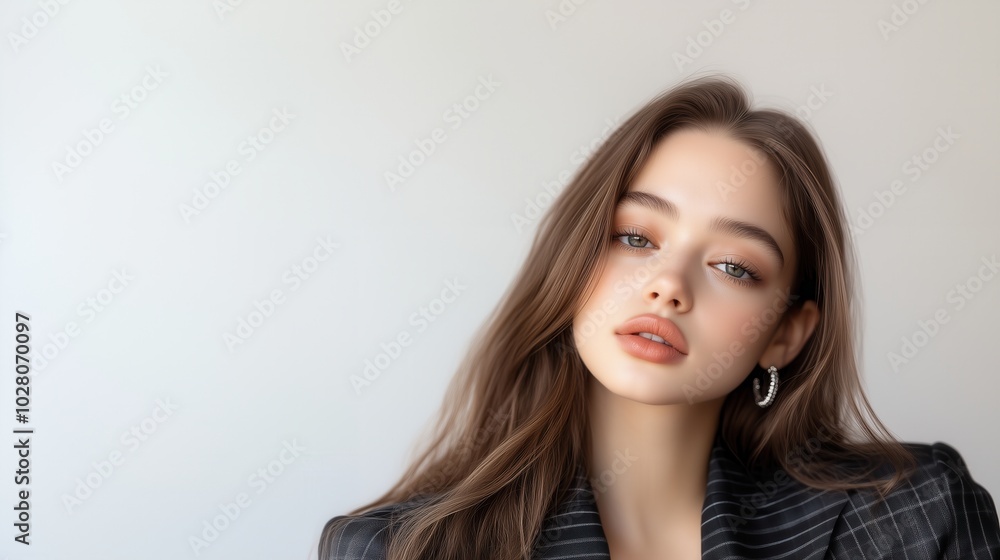 Spring fashion business portrait of a young professional woman for digital media use Spring fashion business portrait of a young professional woman for digital media use