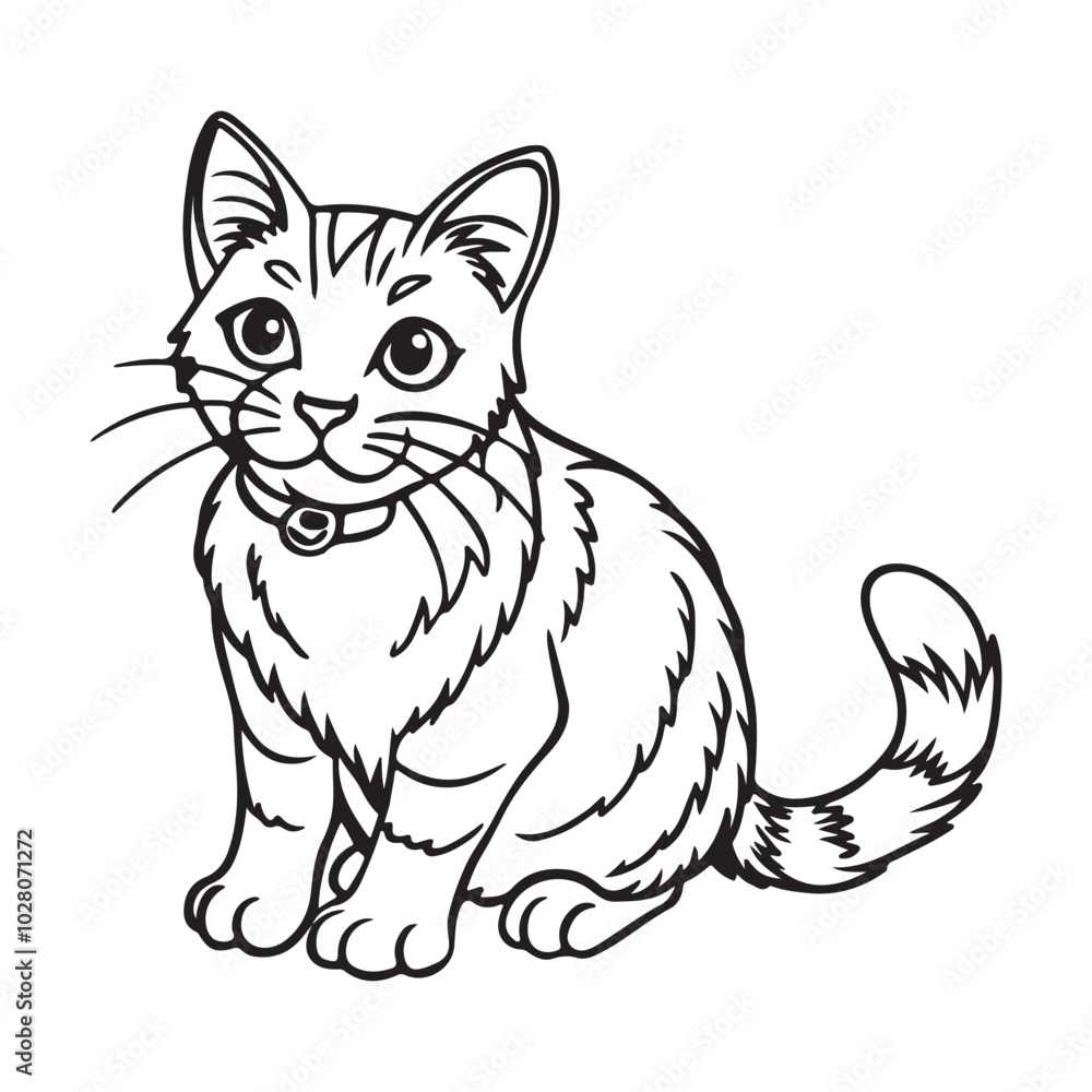 Obraz premium Cat Silhouette vector Graphic perfect for design projects
