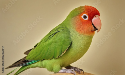 lovebird parrot on a branch photo