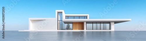 Modern architectural design with minimalistic style