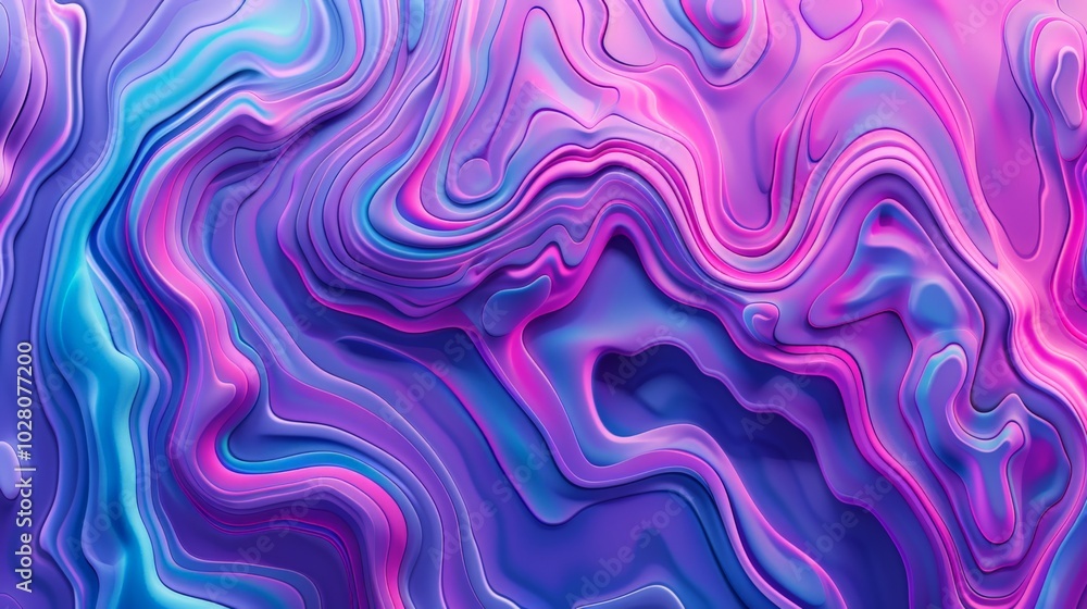 Fototapeta premium Wallpaper Colorful pastel swirl flowing liquid paint abstract background forming an artistic textured backdrop