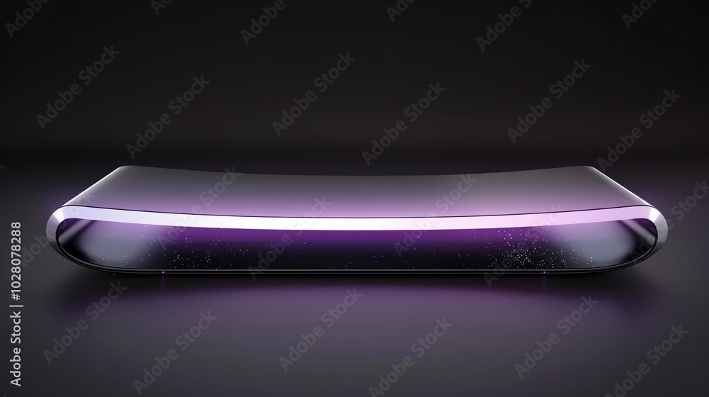 Wallpaper An elegant futuristic empty platform is illuminated with purple light Wallpaper An elegant futuristic empty platform is illuminated with purple light