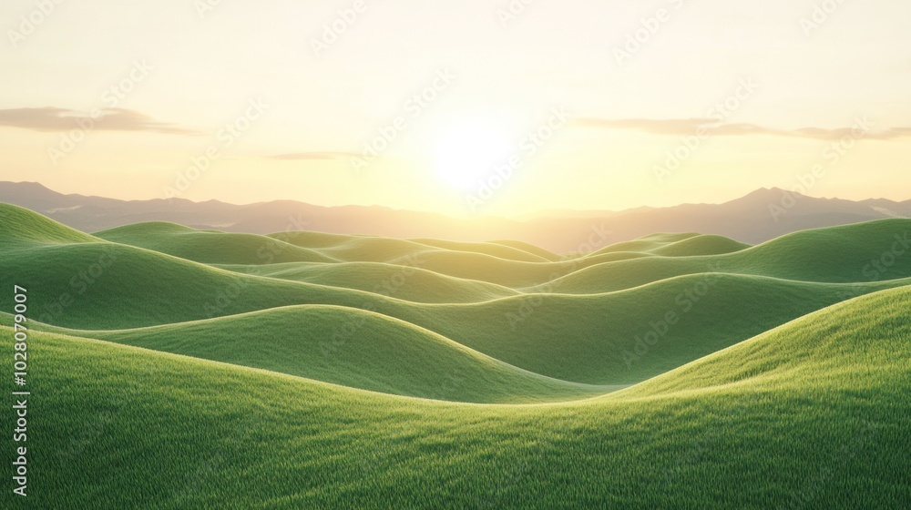 Obraz premium Rolling Hills at Sunset