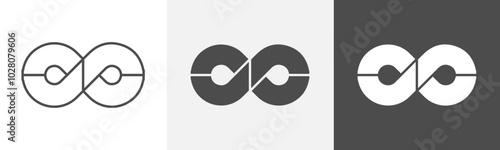 infinite icon Flat logo vector