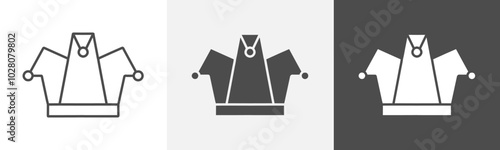 jester hat icon Flat logo vector