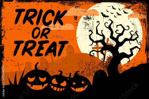 grunge halloween background with scary element 