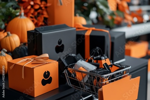 An online shopping cart filled with high-ticket items, ready for Cyber Monday checkout, with the total amount dramatically reduced due to discounts