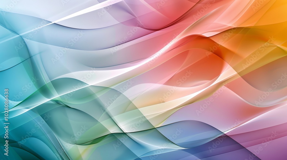 Wallpaper Abstract background composition with smooth dynamic waves flowing in vibrant colors Wallpaper Abstract background composition with smooth dynamic waves flowing in vibrant colors