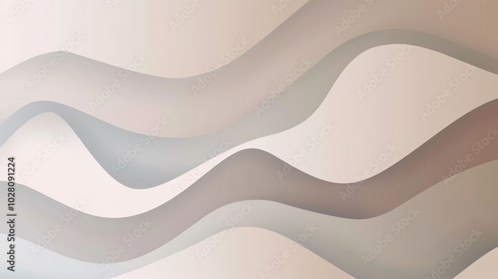 Obraz premium Wallpaper Neutral colored abstract background with a modern design of soft waves for projects related to elegance, nature or wellness