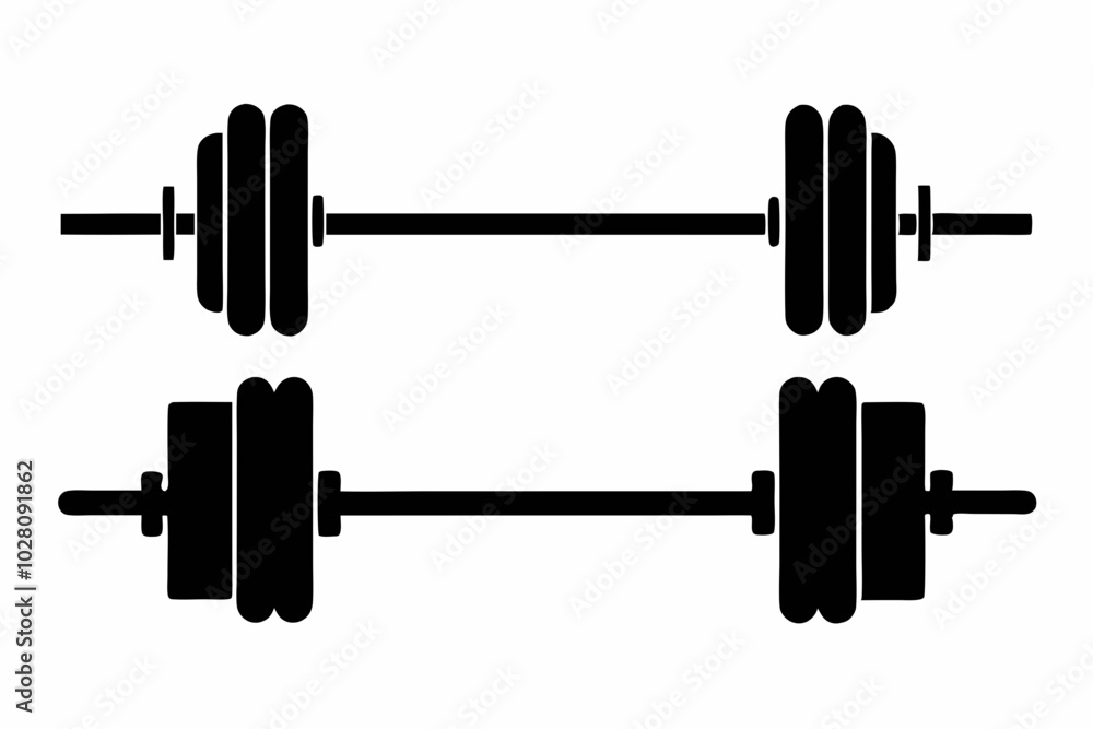 barbell icon, dumbbell silhouette vector
barbell icon, dumbbell silhouette vector